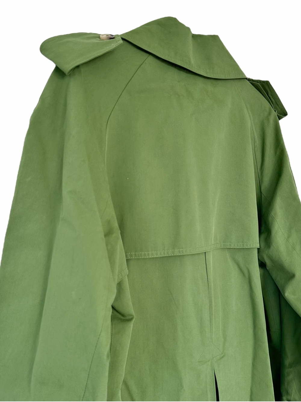 NWT Farm Rio Double Breasted Green Cotton Blend Trench Coat Size S - Picture 9 of 15